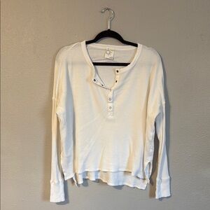Aerie Waffle Knit Long Sleeve Size Medium